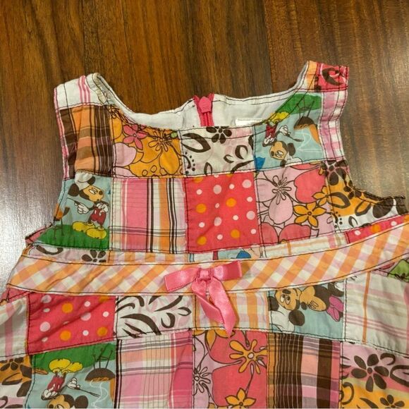 Disney Store vintage Mickey Mouse Minnie Mouse patchwork pattern dress - Picture 4 of 6